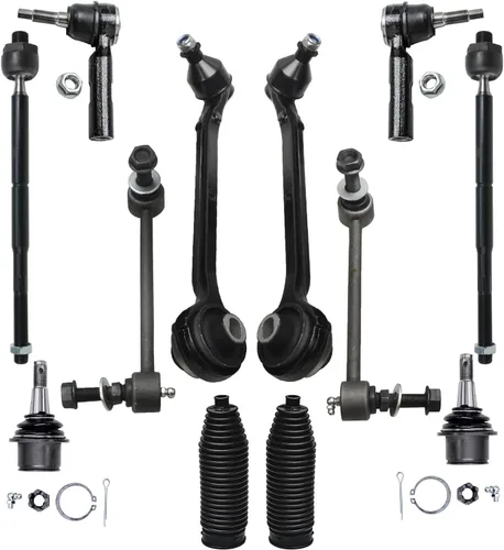 Vista 77 de Detroit Axle – 12 brazos de control superiores e inferiores delanteros con rótulas, barras de unión exteriores e interiores con topes, barras