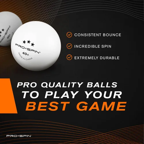 Vista 6 de PRO-SPIN Ping Pong Paddles - High-Performance Set with Premium Table Tennis Rackets, 3-Star Ping Pong Balls, Compact Storage Case Professional Set