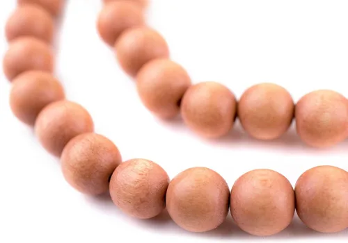 Vista 12 de TheBeadChest: cuentas de madera redondas naturales de 0.315 pulgadas, cuentas de madera sueltas espaciadoras para fabricar joyas, 4 tamaños