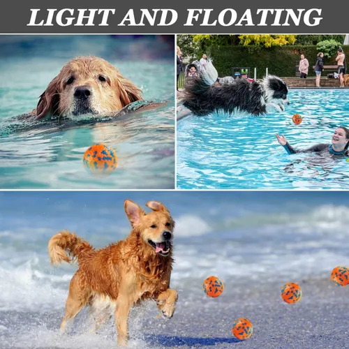 Vista 6 de Bolas flotantes indestructibles para perros de raza pequeña, ligeras, duraderas, inodoras, de 2.5 pulgadas, paquete de 3