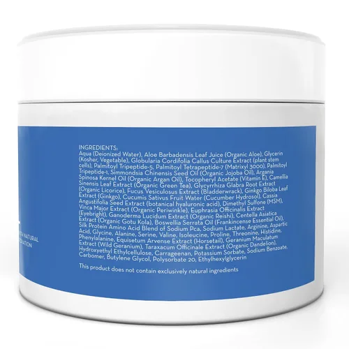 Vista 6 de Pure Body Naturals Gel de ojos que desafía la edad para arrugas y círculos, crema de ojos para tratamiento de bolsas debajo de los ojos, 1.7 onzas