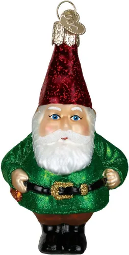 Vista 22 de Old World Christmas - Adorno de semillas de jardín con diseño de paleta, de vidrio soplado para árbol de Navidad, decoración festiva hecha a mano