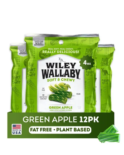 Vista 9 de Wiley Wallaby Regaliz australiano, bolsas de 4 onzas, 12 unidades (negro)