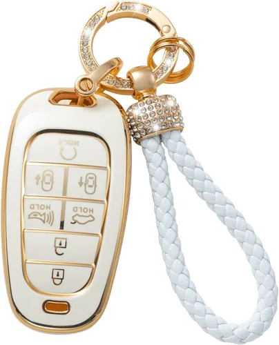 Vista 16 de Gematay Funda para llavero de Mercedes Benz con cordón, funda de TPU suave compatible con Mercedes Benz C E S M CLS CLK G Class Smart Key Holder
