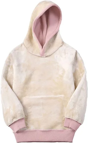 Vista 4 de YNGWIAO Sudadera con capucha estampada de Navidad y terciopelo grueso cálido y suelto con capucha para mujer