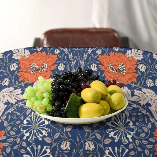 Vista 151 de Mantel Floral Retro de Pájaros, Diseño Original Bohemio William Morris Estampado Cubierta de Mesa para Hogar Picnic Fiesta Comedor Cocina William