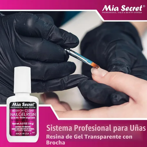 Vista 2 de Mia Secret Resina de gel transparente con brocha