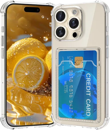 Vista 12 de Funda compatible con iPhone 13 con tarjetero, funda tipo cartera, transparente, delgada, suave, protectora a prueba de golpes, antiarañazos, funda