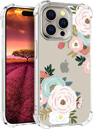Vista 79 de Funda compatible con iPhone 15, bonita funda transparente para mujer, funda de silicona transparente para teléfono, color negro, tigre poderoso