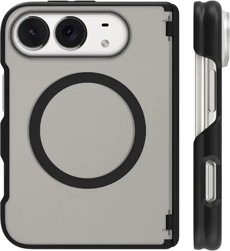 Vista 10 de SOKAD Funda magnética para iPhone Duo, protección de bisagra, color blanco