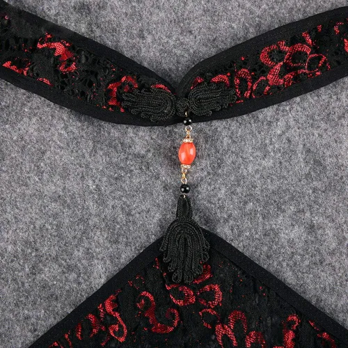 Vista 4 de Ropa interior sexy Cheongsam para mujer, uniforme de pavo real, bordado de encaje, lencería para cosplay