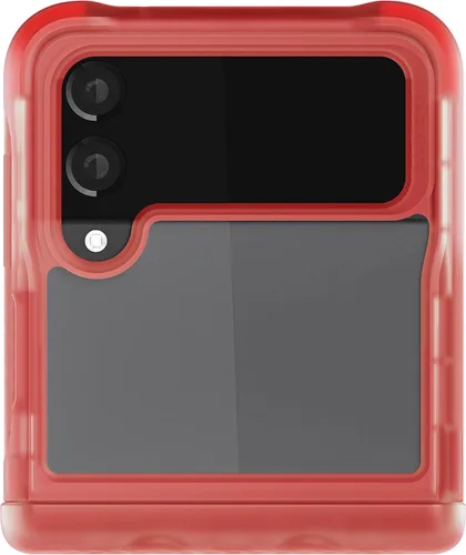 Vista 2 de Ghostek COVERT - Funda rosa para Galaxy Z Flip 4 para mujeres y niñas, protección completa de bisagra y parte trasera transparente, duradera