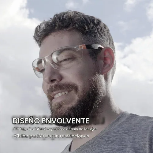 Vista 6 de DEX FIT Safety Glasses SG210 Series - Anti-Fog & Scratch Resistant Z87.1 Certified, Adjustable Temples Azul