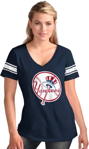 Vista 8 de G-III Sports MLB Ballpark - Camiseta con cuello en V para mujer