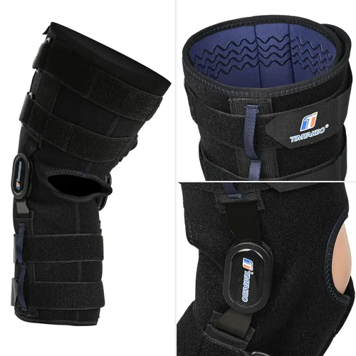 Vista 5 de Rodillera con Bisagras, Rodillera Mejorada para Hombres y Mujeres de 16 Pulgadas de Alto, Rodilleras para Dolor de Rodilla con Bisagras Dobles