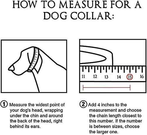 Vista 6 de Collar de cadena para perro, collar de acero inoxidable chapado en oro de 14 quilates, resistente, a prueba de mordidas, 0.748 in, 16 pulgadas