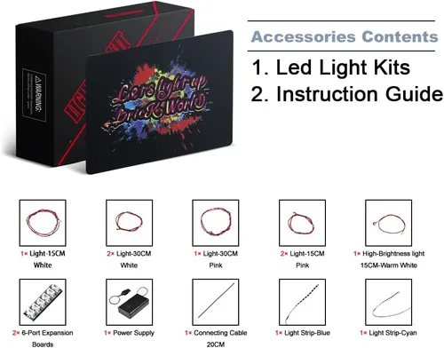 Vista 2 de BrickBling Solo Luz, Compatible con Lego 10311 Orquídea, Kit de Iluminación LED Compatible con Orquídea 10311 (Solo Luces, No Viene con Modelo)