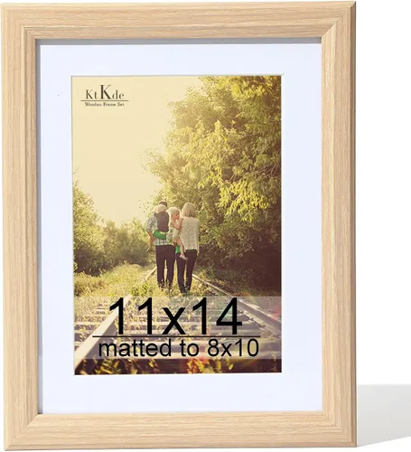 Vista 92 de KTKDE Portarretratos gris de 8 x 10 pulgadas con paspartú extraíble para fotos de 5 x 7 pulgadas, vidrio real para portarretratos de 8 x 10