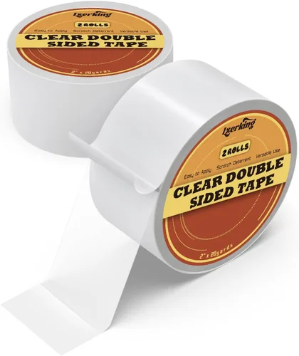 Vista 8 de Cat Scratch Tape 2 rollos – Cinta protectora transparente de doble cara para muebles – 2.5 pulgadas 15 yardas