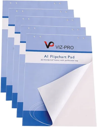 Vista 5 de VIZ-PRO Almohadillas de caballete estándar, bloc de papel A1, 23 x 32 pulgadas, 25 hojas/bloc