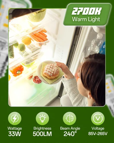 Vista 5 de Bombilla LED de refrigerador BOGDA de repuesto para refrigerador frig-idaire 5304511738, bombilla de refrigerador KEI D34L, bombilla LED de 3.5W
