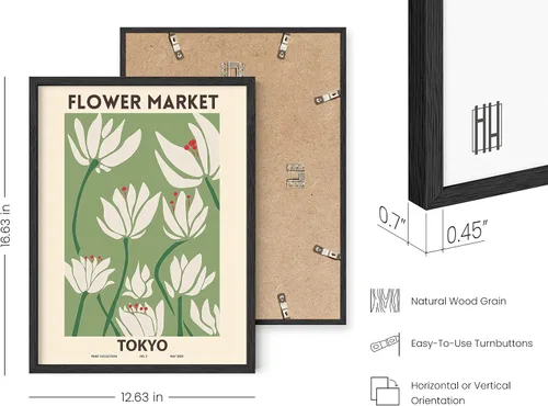 Vista 3 de Haus and Hues - Póster de mercado de flores, decoración botánica, arte de pared de flores, póster de arte de flores e impresiones de flores, arte