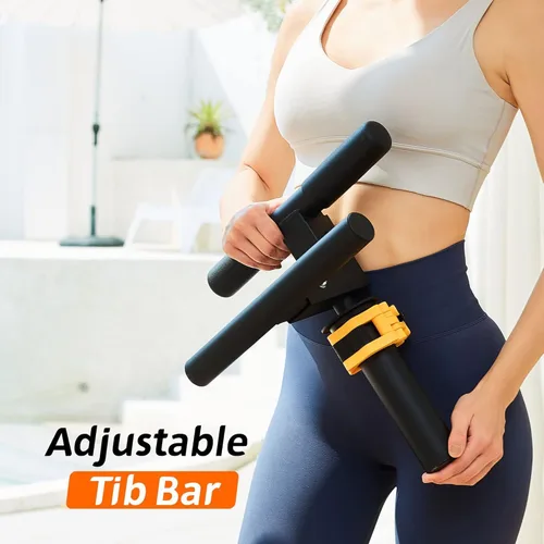 Vista 9 de Tibialis Trainer Tib Bar Raise Machine Equipo de ejercicio Entrenamiento de fuerza Rasgando músculos de la parte inferior de las piernas Amarillo