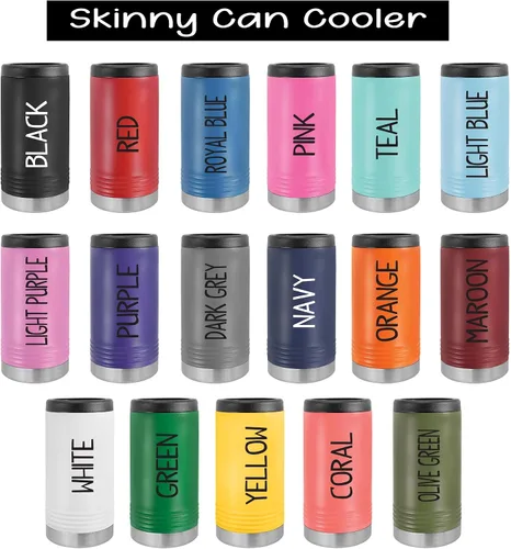 Vista 3 de Coozie - Enfriador de latas personalizado de acero inoxidable duro para bebidas populares delgadas enlatadas – Mantiene las bebidas frías hasta 12