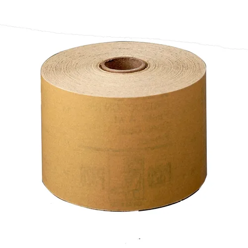 Vista 2 de 3M Stikit - Rollo de láminas doradas 236U, 02599, grado P80, 2-3/4 pulgadas x 25 yardas, rollo de hoja abrasiva automotriz