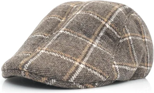 Vista 12 de Ivy Newsboy - Gorra plana estilo Gatsby, gorra clásica para conducir Gris