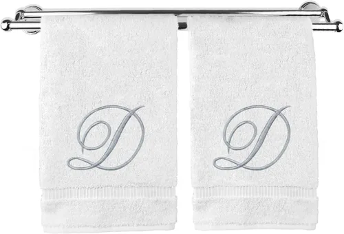 Vista 146 de Toalla de mano con monograma, regalo personalizado, 16 x 30 pulgadas, extra absorbente, 100% algodón turco, acabado de rizo suave, para baño, cocina