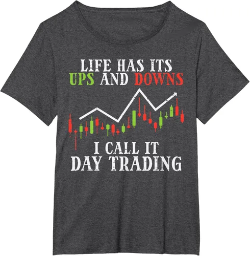 Vista 22 de Life Ups And Downs Day Trading Crypto Stock Market Trader T-Shirt, Negro