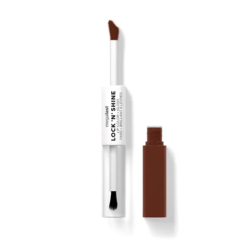Vista 5 de wet n wild Megalast Lock 'N' Shine Lip Color + Gloss Lipstick Affogato Dreams