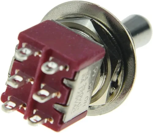Vista 4 de SALECOM - Interruptor de palanca para guitarra/AMP, DPDT, 6 pines, 3 vías, encendido y encendido sellado