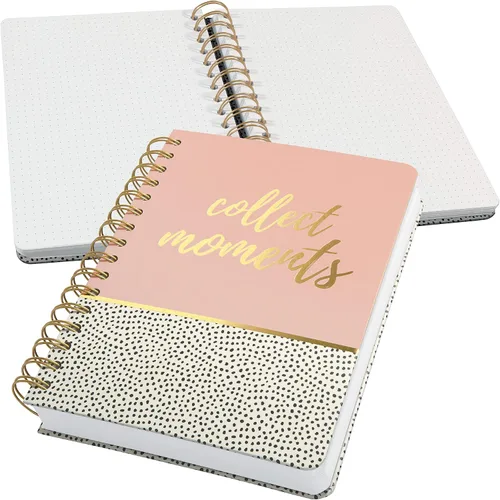 Vista 8 de SIGEL JN602 Spiral Notebook Básico, A5, punteado, tapa dura, patrón de malabarismo, azul - Jolie
