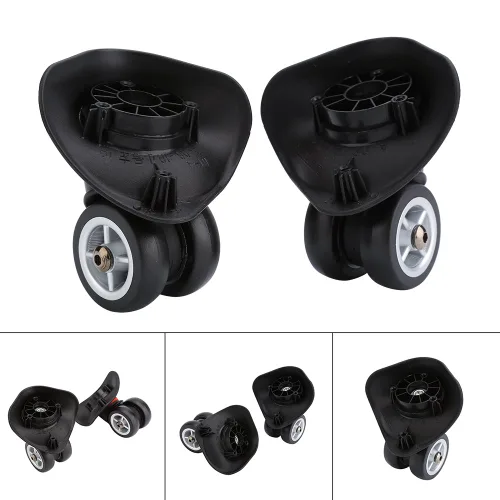 Vista 2 de Rueda de maleta, ruedas de equipaje de viaje para kits de equipaje, ruedas de repuesto para maleta, ruedas de repuesto, soporte doble, flexible