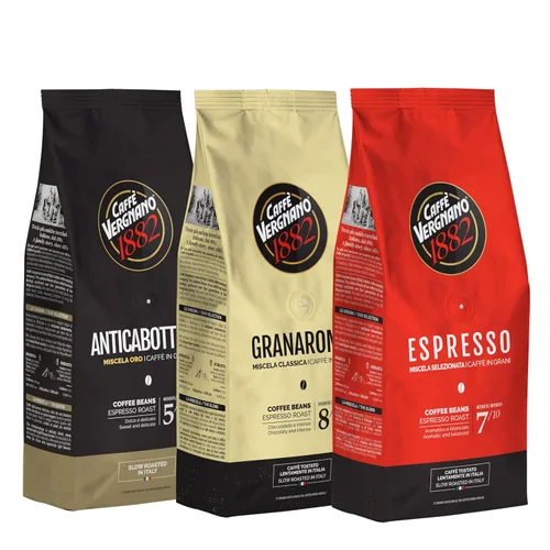 Vista 10 de Caffe Vergnano 1882 Antica Bottega Espresso de grano entero arábica tostado medio – Granos de café italianos chocolate, nueces y notas de caramelo