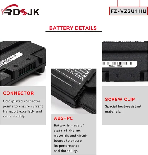 Vista 5 de FZ-VZSU1HU VZSU1HU FZ-VZSU1HAU VZSU1HAU - Batería para portátil Panasonic Toughbook 55 FZ-55 Mk1 Mk2 FZ-VZSU1 Series 3INR19/66-2 10.8V 68Wh/6300mAh
