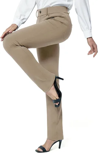 Vista 3 de M MOTEEPI Yoga Dress Pants for Women 31''29''33'' High Waisted Pull on Work Pants Business Slacks