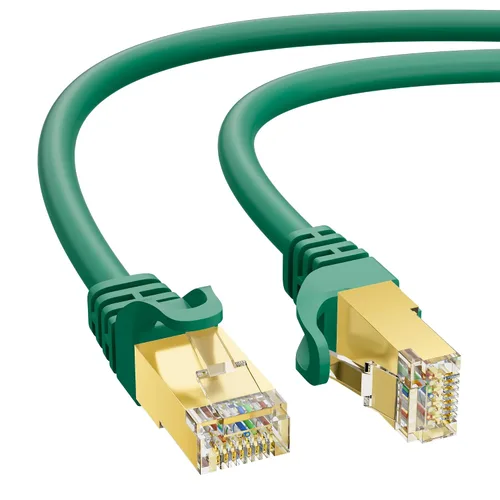 Vista 19 de Cable Ethernet Cat 7 de 0.6 pies, cable de Internet de alta velocidad de 10 Gbps, blindado SFTP, cobre puro OFC, cable de red LAN RJ45 CAT7