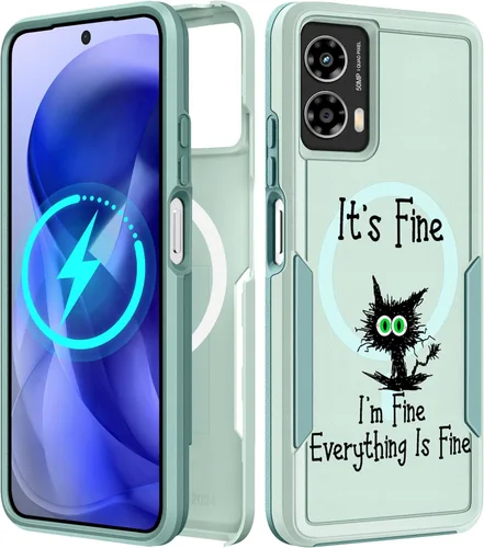 Vista 204 de Funda para Moto G 5G 2024 – Compatible con MagSafe para mujeres y niñas, bonita funda protectora magnética para teléfono, diseño femenino Kawaii