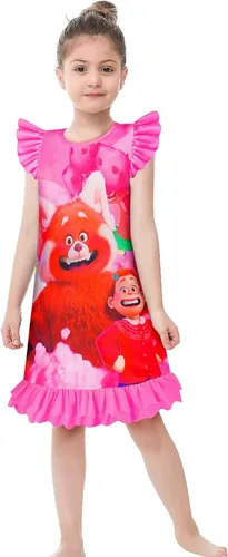 Vista 2 de YAMY Girls Cartoon Panda Movie Princess Dress Pants Set Swimsuit Tankini Bathing Suit