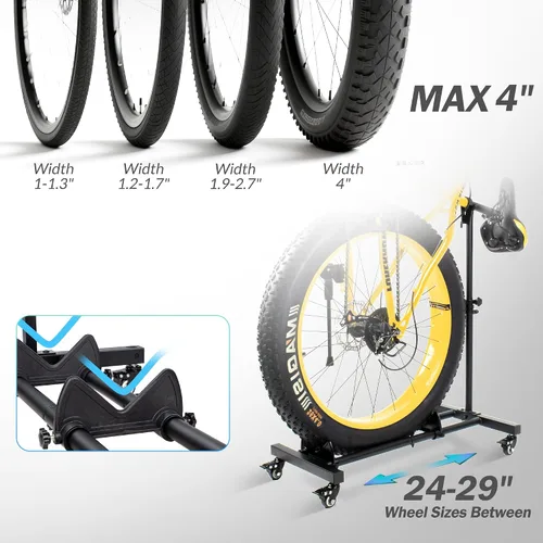Vista 6 de Sttoraboks Soporte vertical para bicicleta, soporte de bicicleta independiente para garaje, soporte vertical para bicicleta, soporte para bicicleta