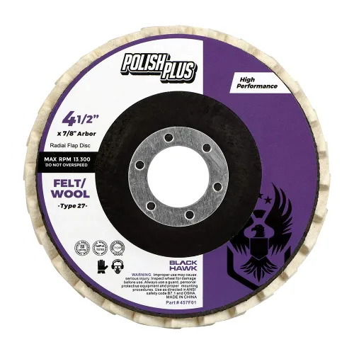 Vista 3 de BHA Amoladora angular de disco con solapa de fieltro Polish Plus de 4.5" x7