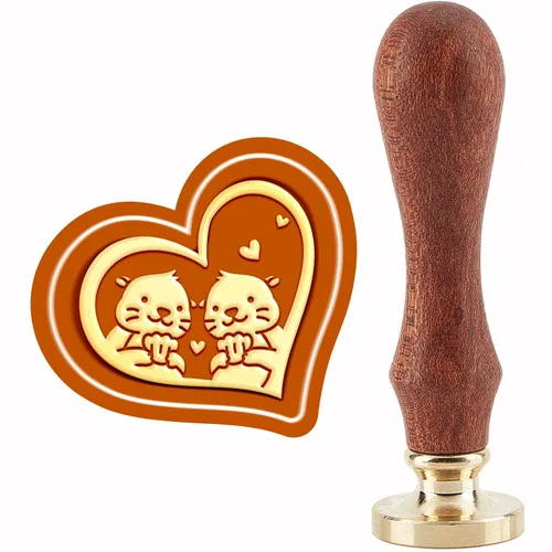 Vista 23 de CRASPIRE Sello de cera de hadas, sellos ovalados de hongos, sellos de cobre, cabeza de sello de latón extraíble retro con mango de madera