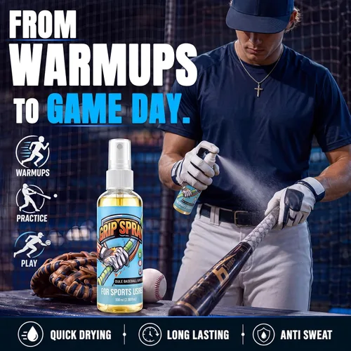 Vista 2 de Loopeer Spray de agarre de béisbol, potenciador de colofonia con mango
