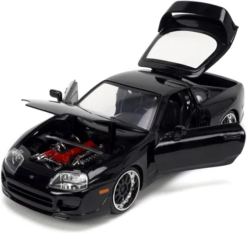Vista 5 de Auto Fast + Furious Toyota Supra 1995 Schaal 124