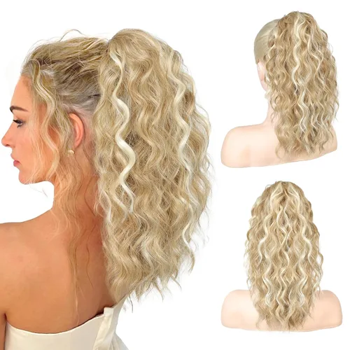 Vista 16 de SEIKEA Highight - Extensión de cola de caballo de 10 pulgadas, corta, gruesa, ondulada, suave, de aspecto natural, clip en una pieza, cola de Marrón
