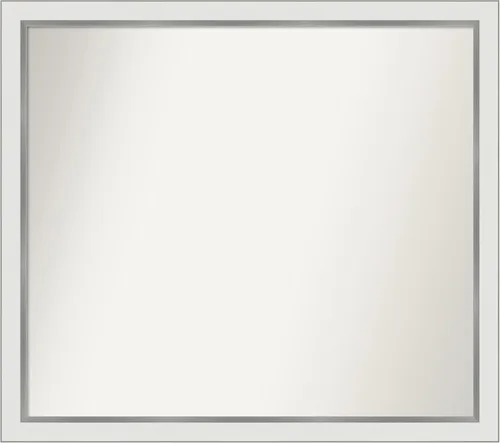 Vista 554 de Amanti Art Espejo personalizado, espejo de baño estrecho Alexandria White Wash, espejo de pared o espejo de tocador de baño sobre el fregadero