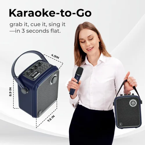 Vista 7 de Amplificador de voz inalámbrico con 2 micrófonos inalámbricos, micrófonos y juego de altavoces, micrófonos para profesores para cantar, máquina